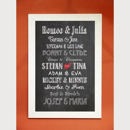 Kunstdruck berühmte Paare zur Hochzeit