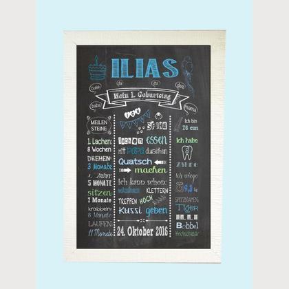 A3 Kunstdruck zum 1. Geburtstag