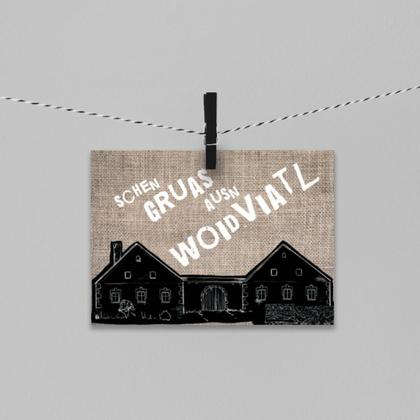 Postkarte Gruas ausn Woidviatl