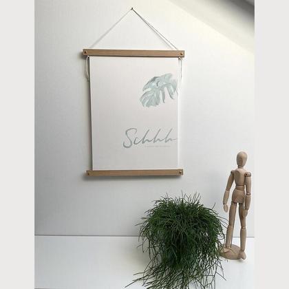 Spürcheposter "schhh" mit Holzschiene