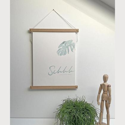 Spürcheposter "schhh" mit Holzschiene - Image 2