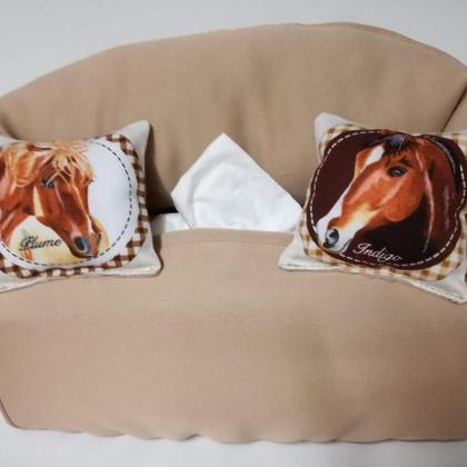 Taschentuchsofa (beige mit Pferden)