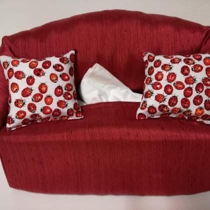 Taschentuchsofa (rot mit Marienkäfer)