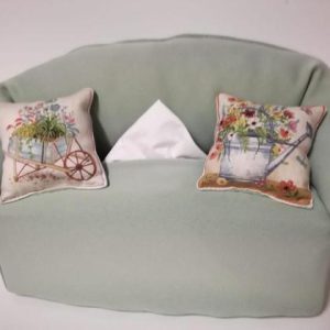 Taschentuchsofa (mint mit Gießkann & Schubkarre)