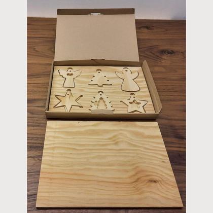 Christbaumschmuck aus Zirbenholz im 12er Set "Geschenktipp" - Image 2