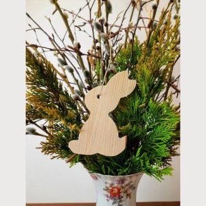 Osterhase aus Zirbenholz voll, 8 Stück im Set