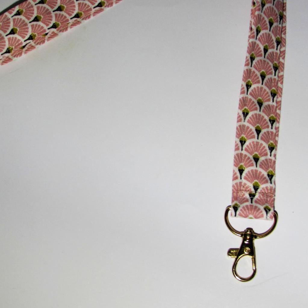 Schlüsselband art deco, japanisches Design, rosa - Image 2