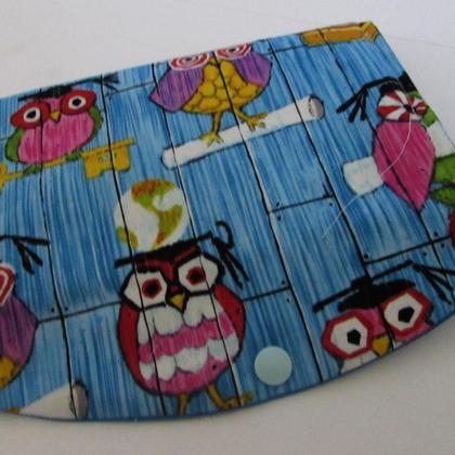 Brieftasche Geldtasche 3 Fach ,Zipp, kluge Eulen - Image 4