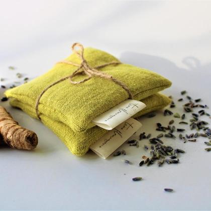 BIO HANF LAVENDELKISSEN 2ER SET - KURKUMA