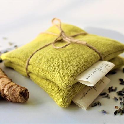 BIO HANF LAVENDELKISSEN 2ER SET - KURKUMA - Image 2