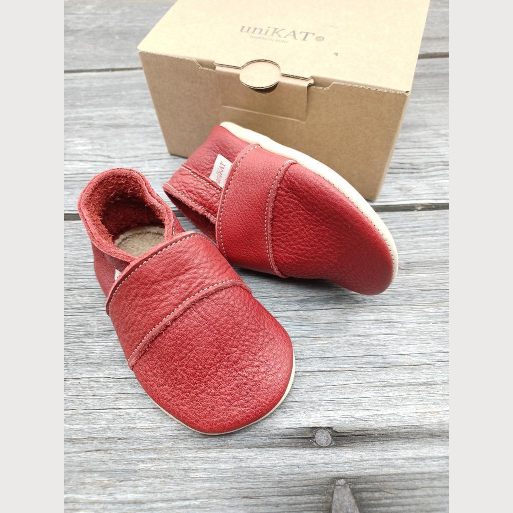 Krabbelschuhe Naturleder rot Gr 18/19 - Image 2