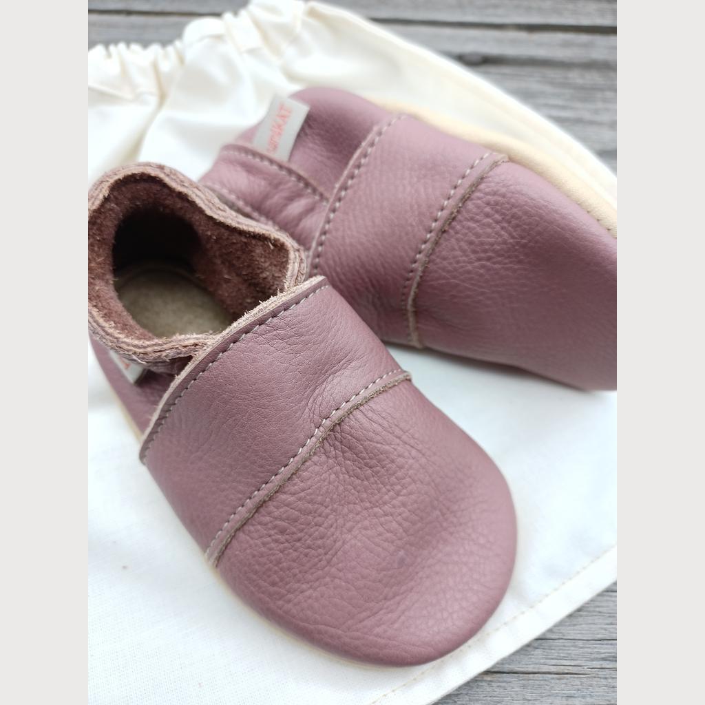 Krabbelschuhe Naturleder altrosa Gr.18/19