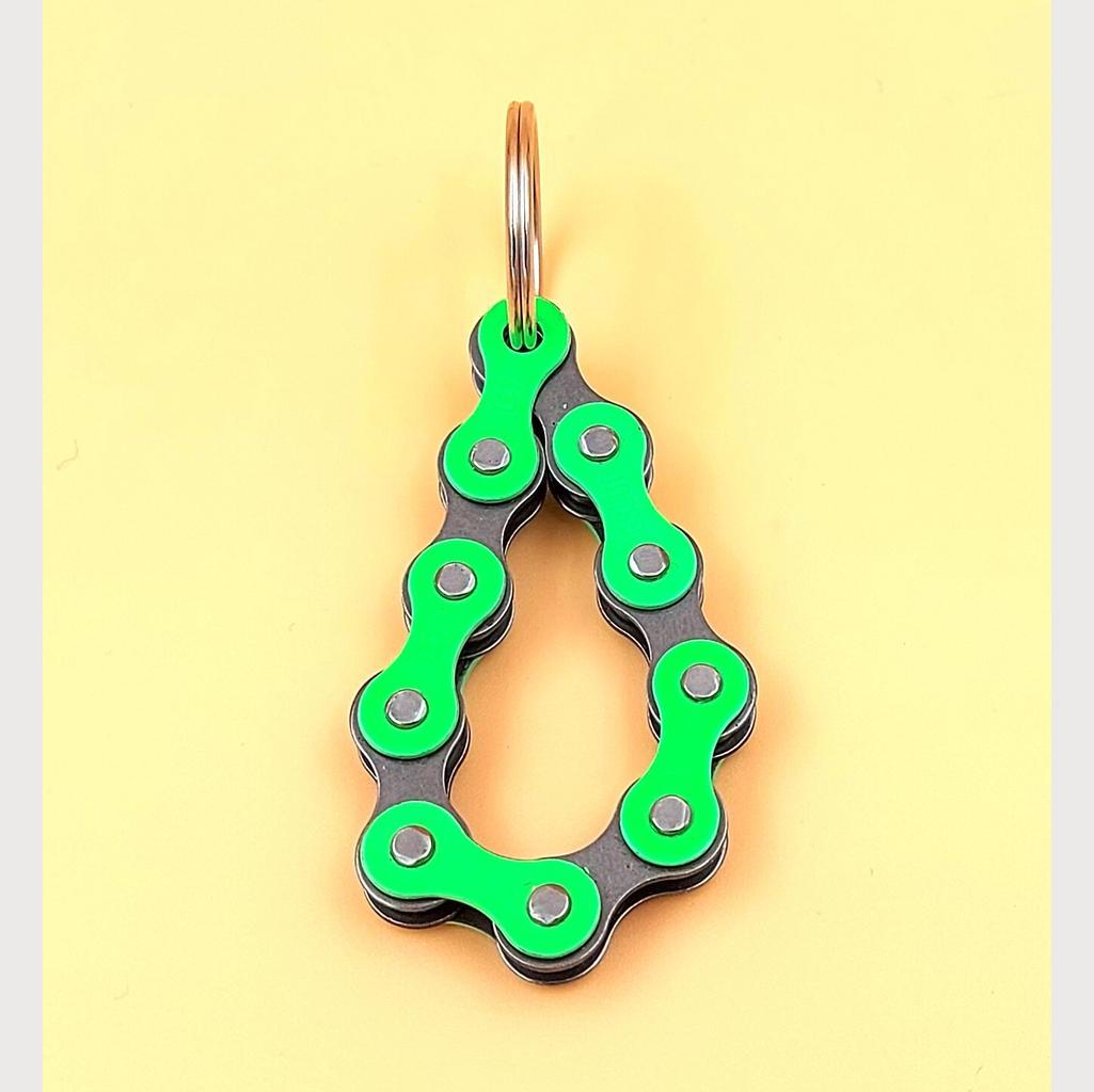Schlüsselanhänger aus Fahrradketten, grün