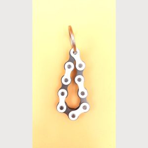 Schlüsselanhänger aus Fahrradketten, weiß