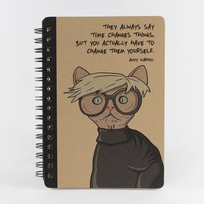Spiralnotizbuch "Andy Warhol", Größe DIN A6