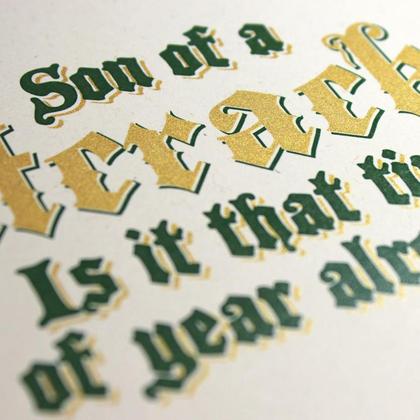 Weihnachtskarte "Son of a Nutcracker!" Golddruck, humorvolle Grußkarte, vintage - Image 4