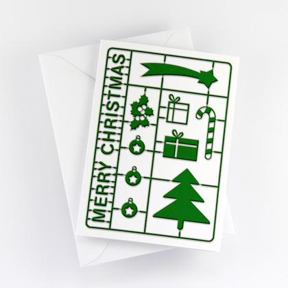 Weihnachtskarte „Weihnachten Modellbaukasten"