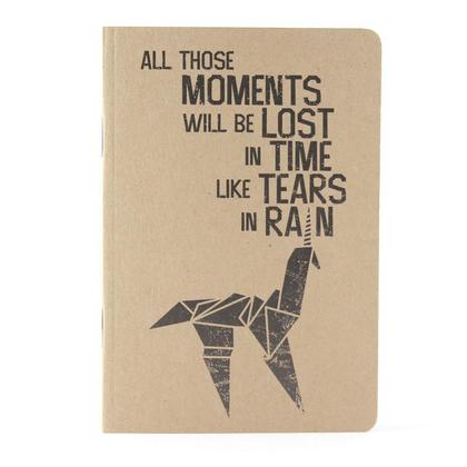 Notizbuch "All those moments will be lost in time like tears in rain", A6