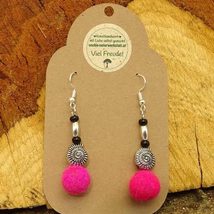*Ohrgehänge "Pink Ball"*