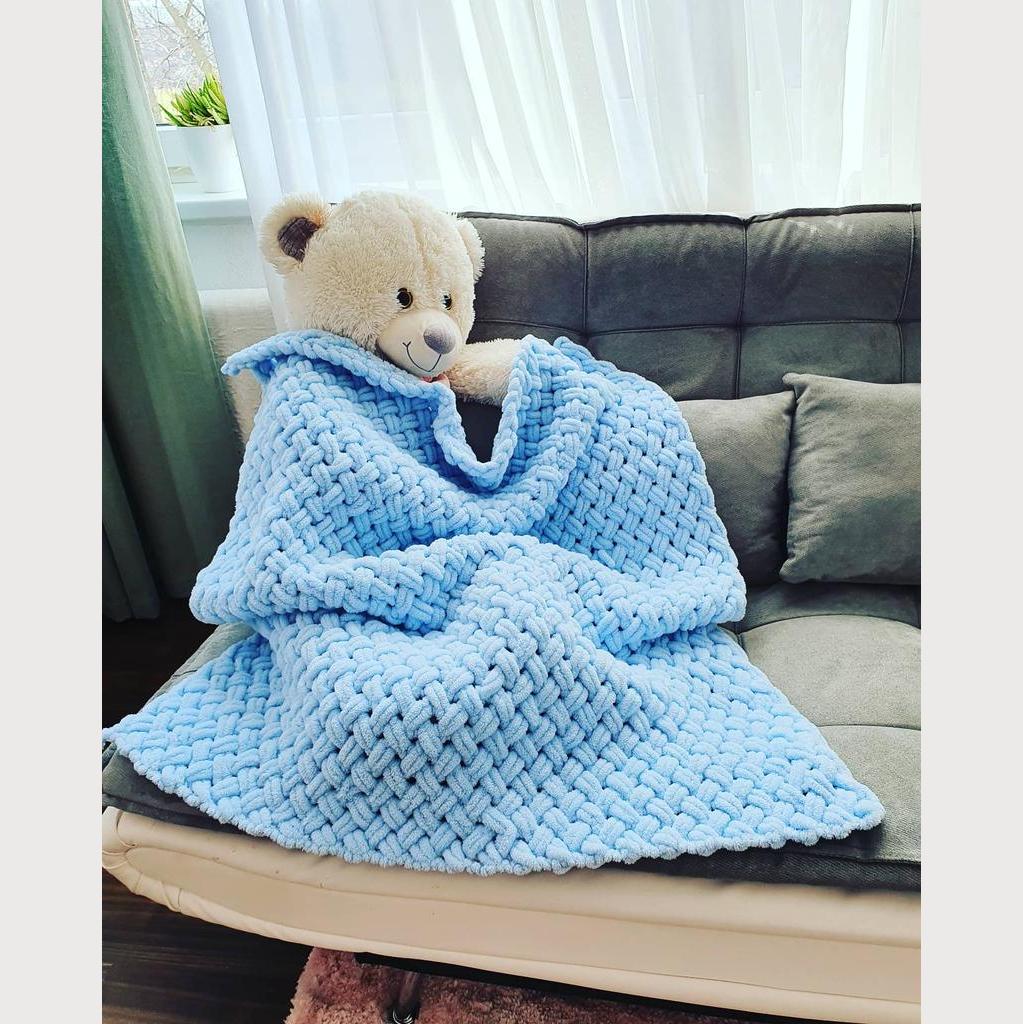 Kuscheldecke Hellblau