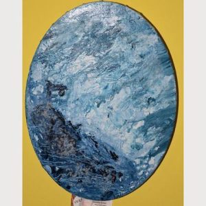 Meeresbrandung  Bild-oval  UNIKAT