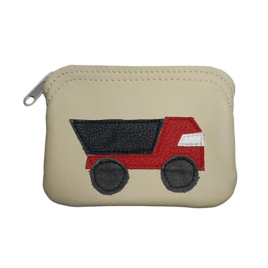 kleines Lederbörserl mit LKW-Applikation