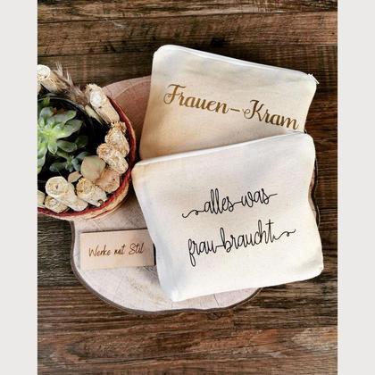 2x DIY-Kosmetiktäschchen/ Alles was Frau braucht/Frauen- Kram