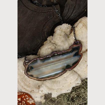 Þunglyndi - Erdung - Brauner Achat- Mystique Aura Finish - #I25