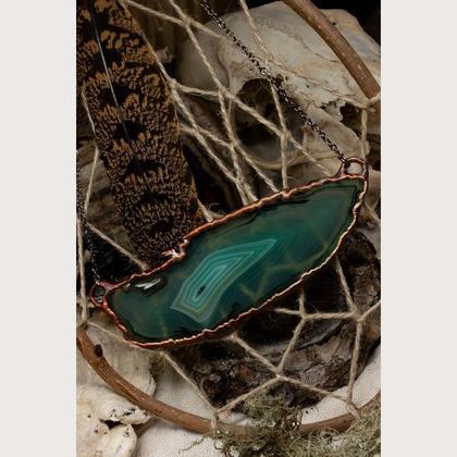 Lífseyja - Herzöffnung - Grüner Achat- Mystique Aura Finish - #I23