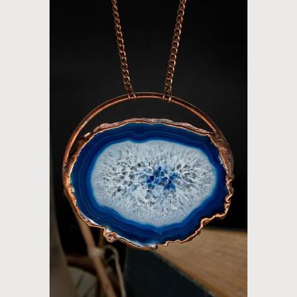 Sjón - Zirbeldrüsen Reinigung - Blauer Achat- Mystique Aura Finish - #I19 - Image 3