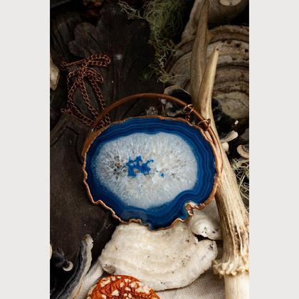 Sjón - Zirbeldrüsen Reinigung - Blauer Achat- Mystique Aura Finish - #I19 - Image 2