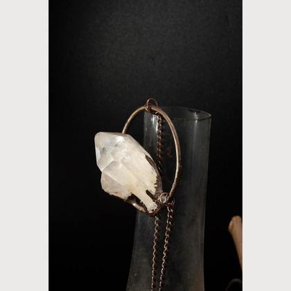 Miðja - Bergkristall Kette - Mystique Aura finish - #I8