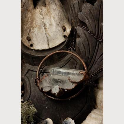 Fyrirtæki - Bergkristall Kette - Mystique Aura finish - #I7