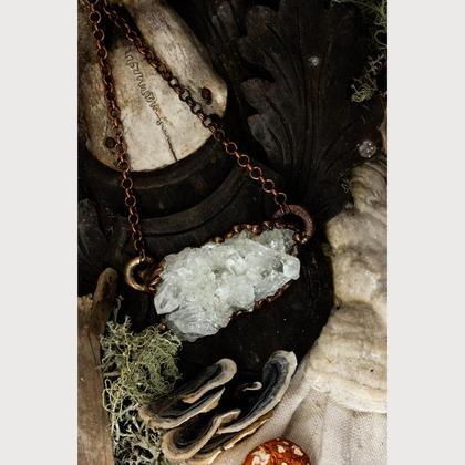 Tennur - Bergkristall Kette - Sunset Aura finish - #I3