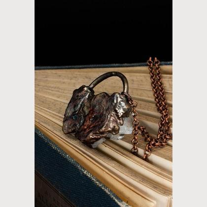 Fjallaský - Bergkristall Kette - Sunset Aura finish - #I2 - Image 2