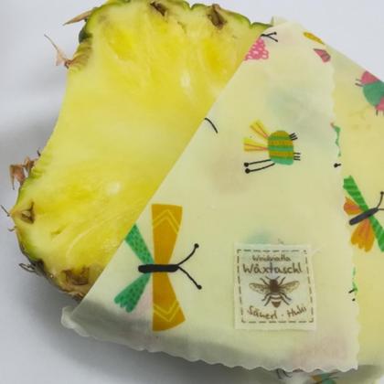 Bienenwachstuchset 2er Farbenmix M+L ca.25x25cm + ca.33x33cm