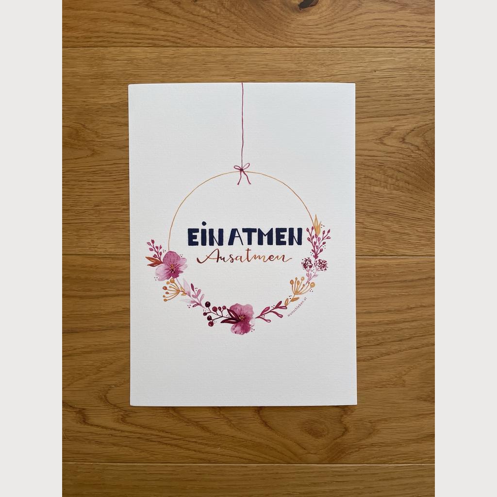 Artprint "Einatmen Ausatmen"