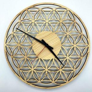 Wanduhr Blume des Lebens