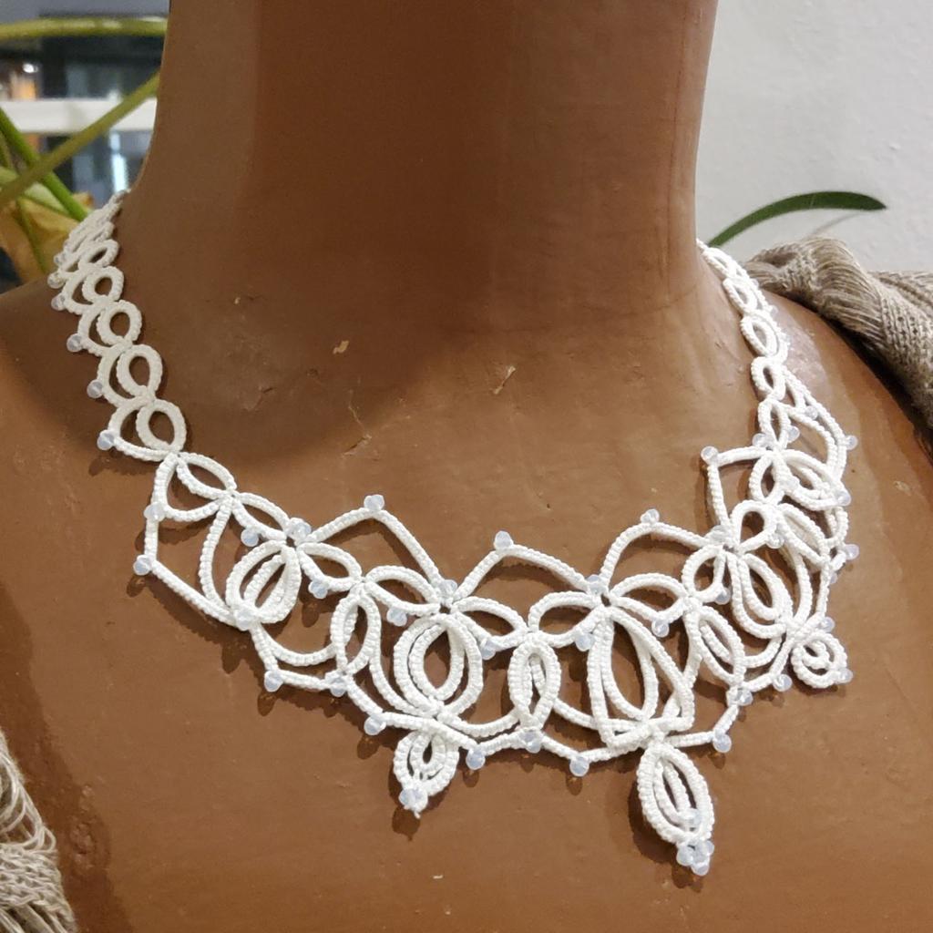 Collier Angelina, weiß