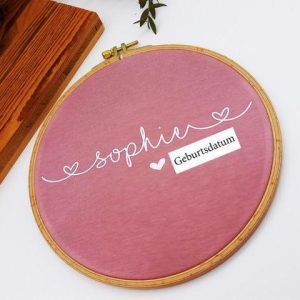 Holzring Geburtsdatum | Bio-Jersey | verschiedene Farbmöglichkeiten