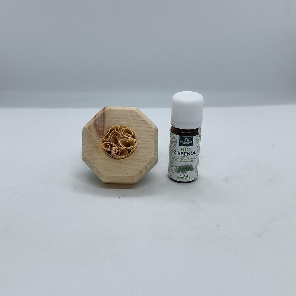 Zirbenholz Auto Duft Erfrischer mit Handy Magnet Halter und 10ml Zirbenöl