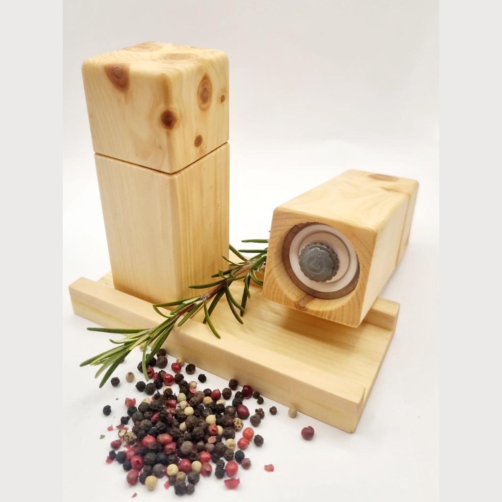 Zirbenholz Salz-Pfeffermühlen Set - Image 2