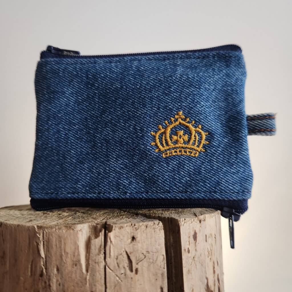 zweiBAG goldene KRONE - Jeansstoff