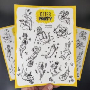 Sticker Otterparty 1 Stk.