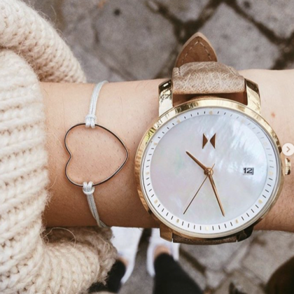 Rose Gold Herz Armband Large