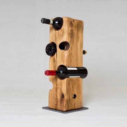 Weinständer "HORST" Vollholz - Eiche - geölt - handmade - Einzelstück