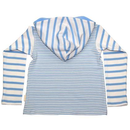 Bio Kinderhoody hellblau/weiß - Image 2