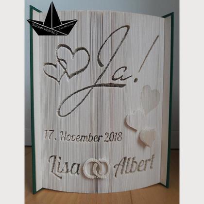 Ja! Hochzeit - gefaltetes Buch