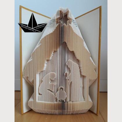 Weihnachtskrippe 3D - gefaltetes Buch