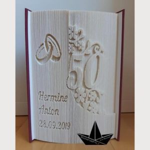 Goldene Hochzeit - gefaltetes Buch